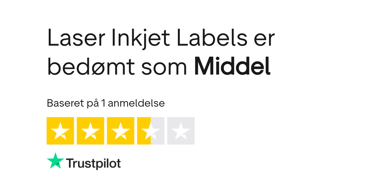 Anmeldelser af Laser Inkjet Labels Læs kundernes anmeldelser af