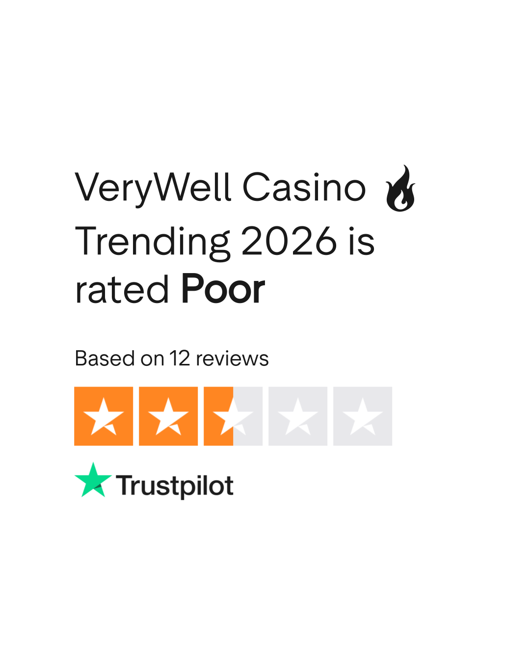 Verywell Casino Trustpilot Rating