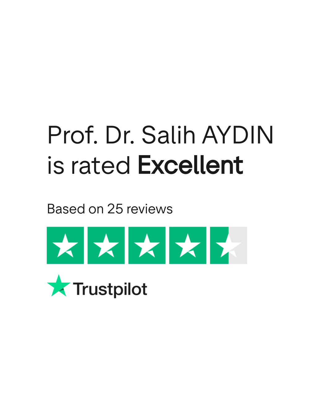 Prof. Dr. Salih AYDIN Reviews | Read Customer Service Reviews of