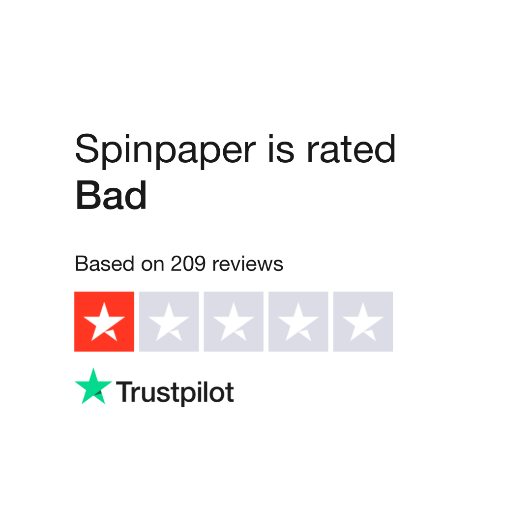 Spinpaper Reviews | Read Customer Service Reviews of spinpaper.com