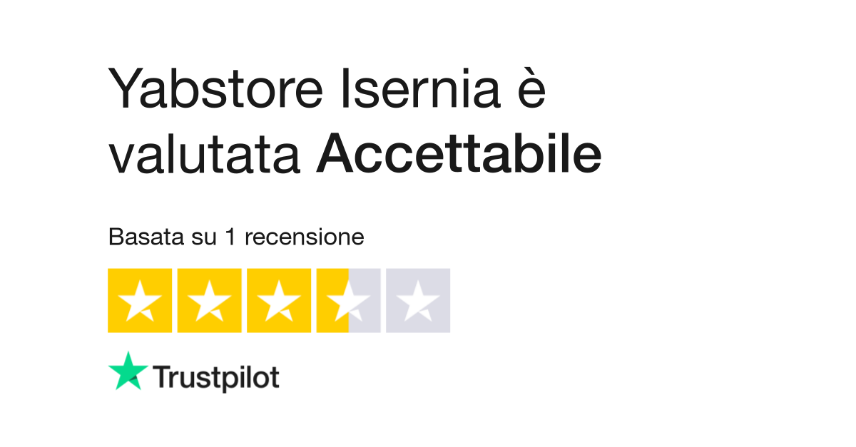 Yabstore Isernia  Leggi le recensioni dei servizi di yabstore.it