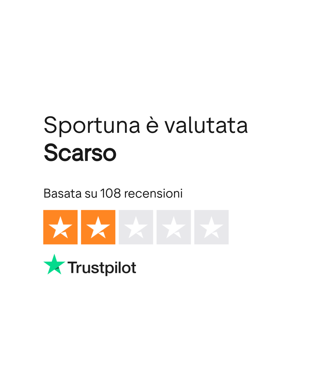 Trustpilot Bewertung für Sportuna