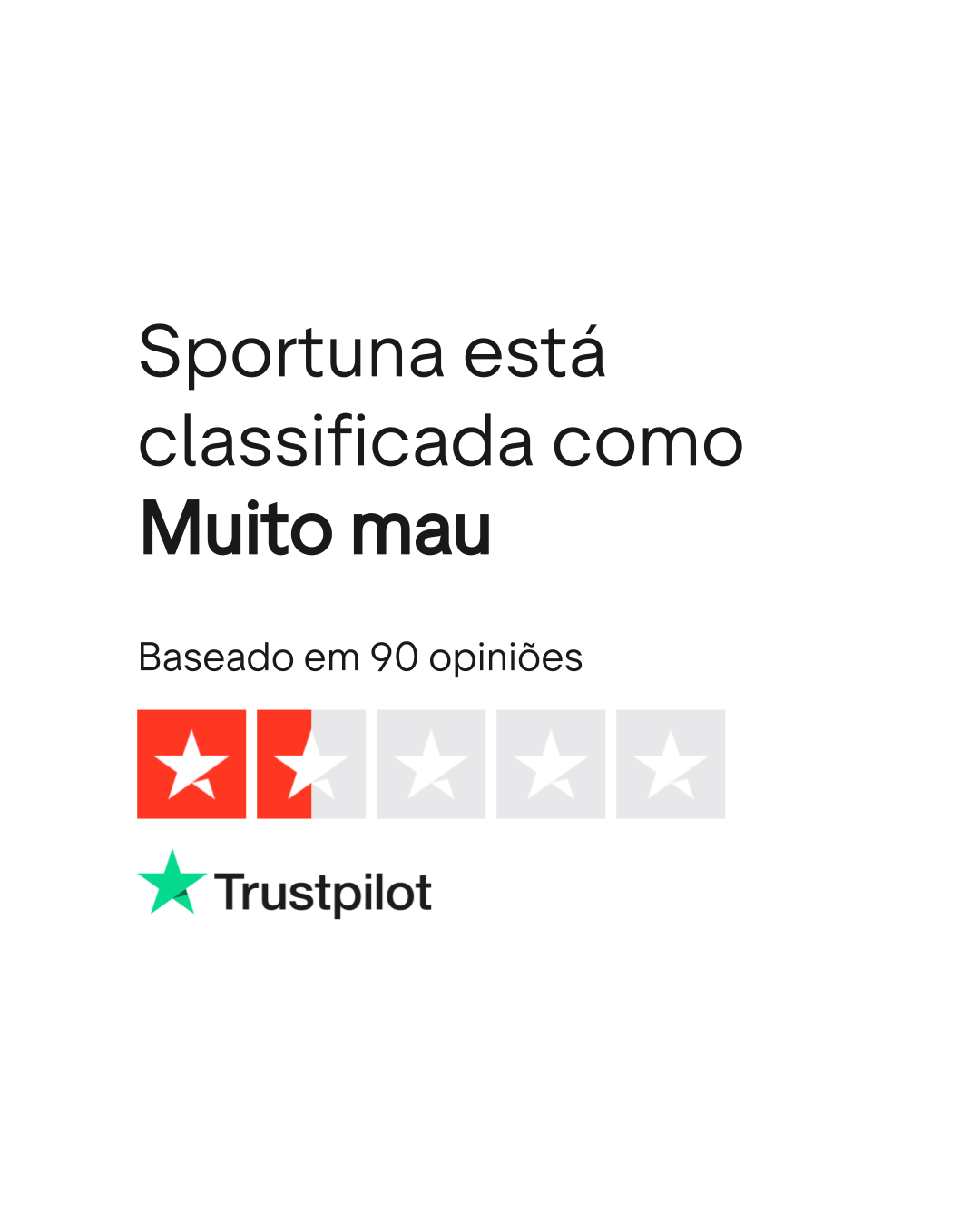 Trustpilot Bewertung für Sportuna