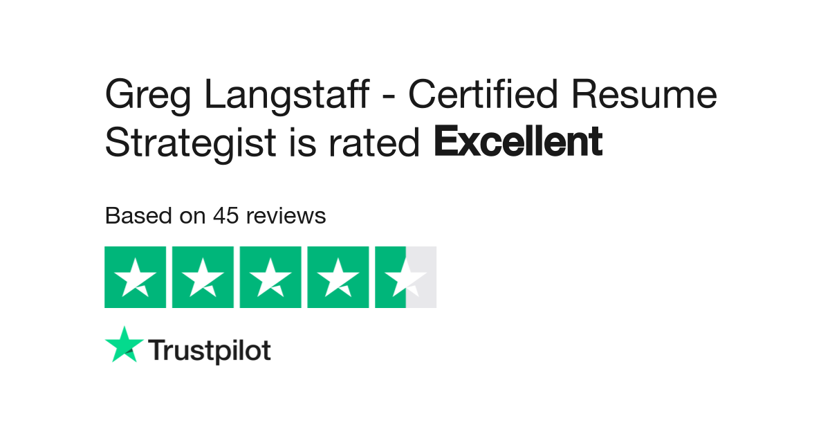 Greg Langstaff Certified Resume Strategist Reviews Read Customer