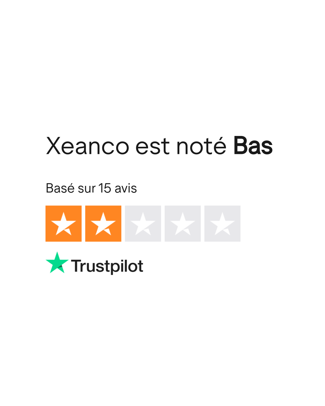 Avis de Xeanco | Lisez les avis marchands de xeanco.ltd