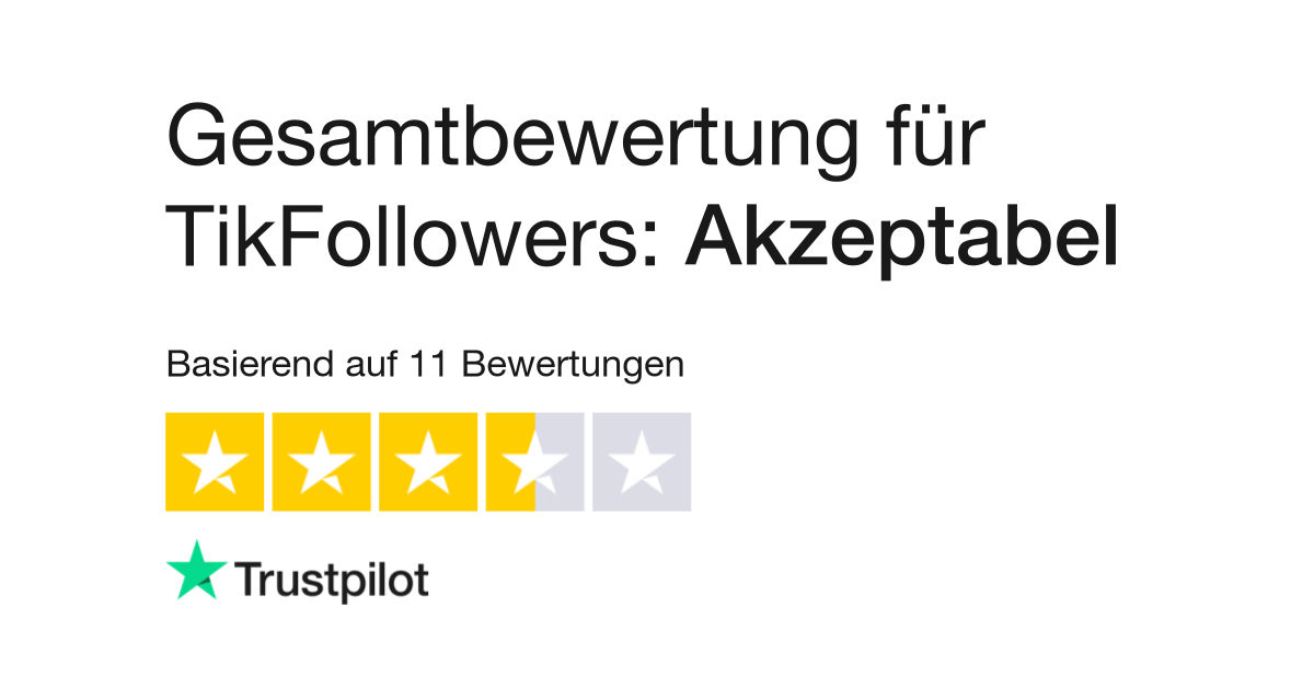 Bewertungen zu TikFollowers - Lesen Sie Kundenbewertungen zu ...