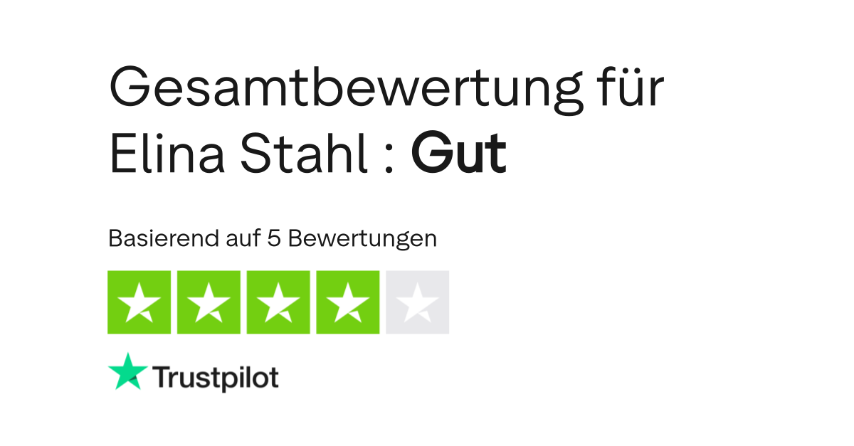Bewertungen zu Elina Stahl Lesen Sie Kundenbewertungen zu elinastahl.de
