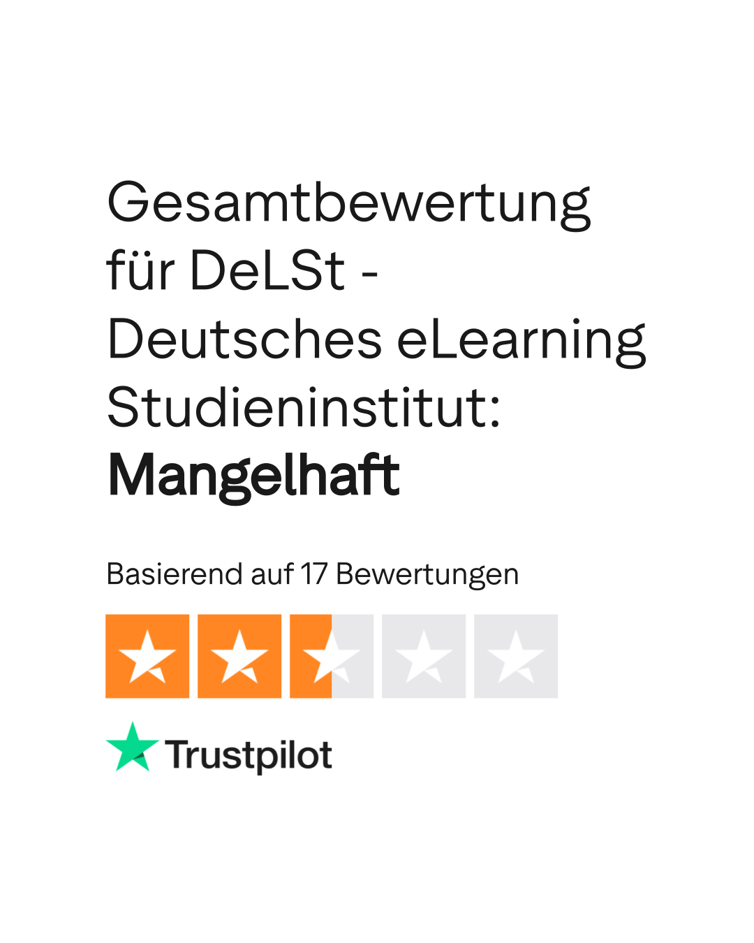 Bewertungen zu DeLSt - Deutsches eLearning Studieninstitut | Lesen Sie ...