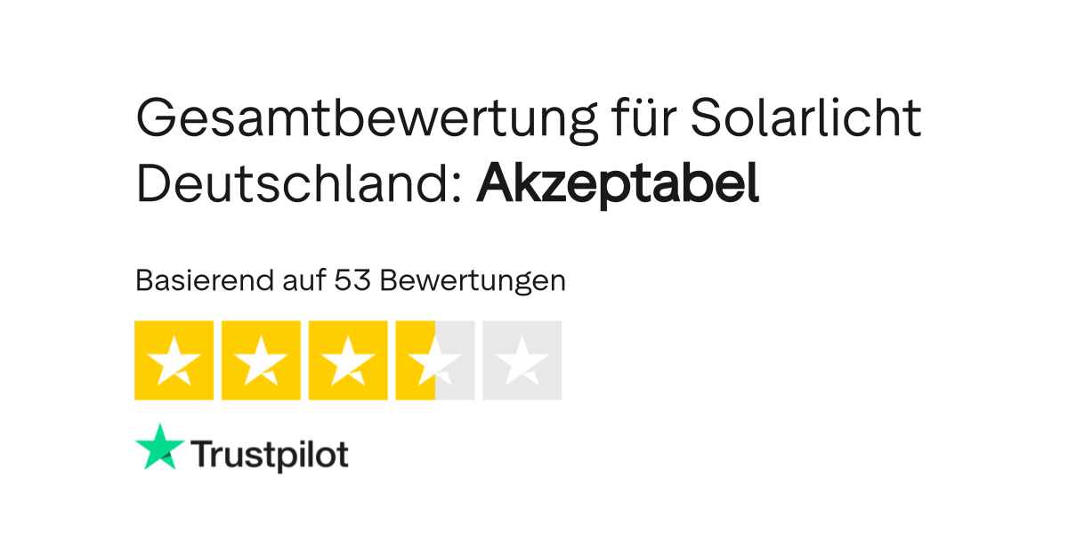 Bewertungen zu Solarlicht Deutschland Lesen Sie Kundenbewertungen zu