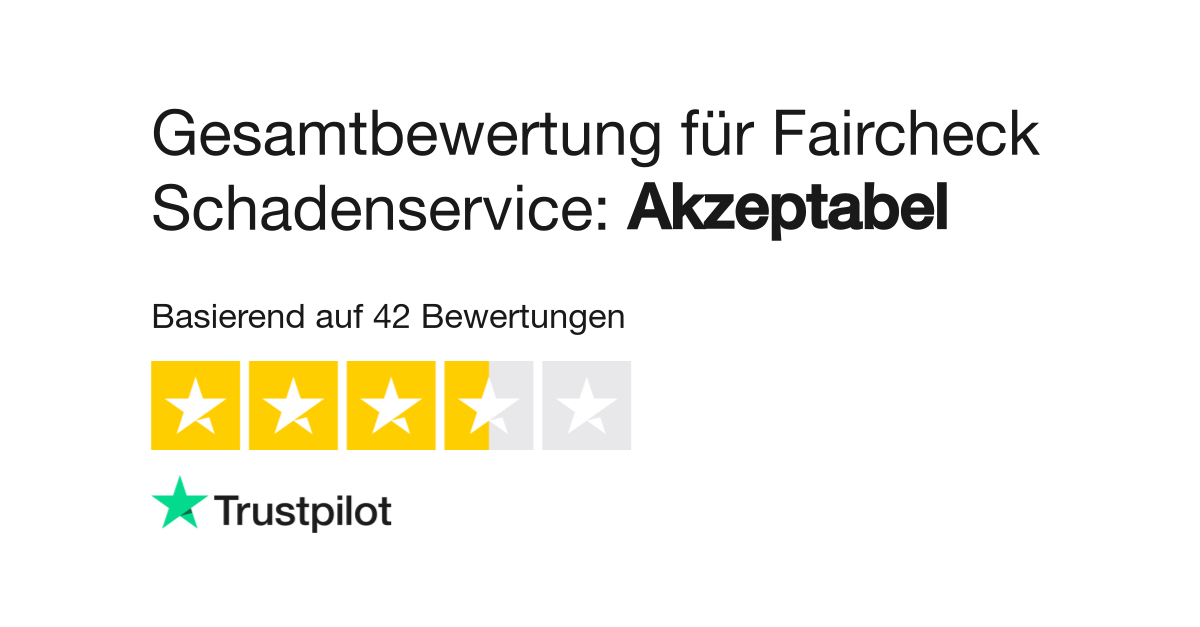 Bewertungen zu Faircheck Schadenservice Lesen Sie Kundenbewertungen zu faircheckschadenservice.de