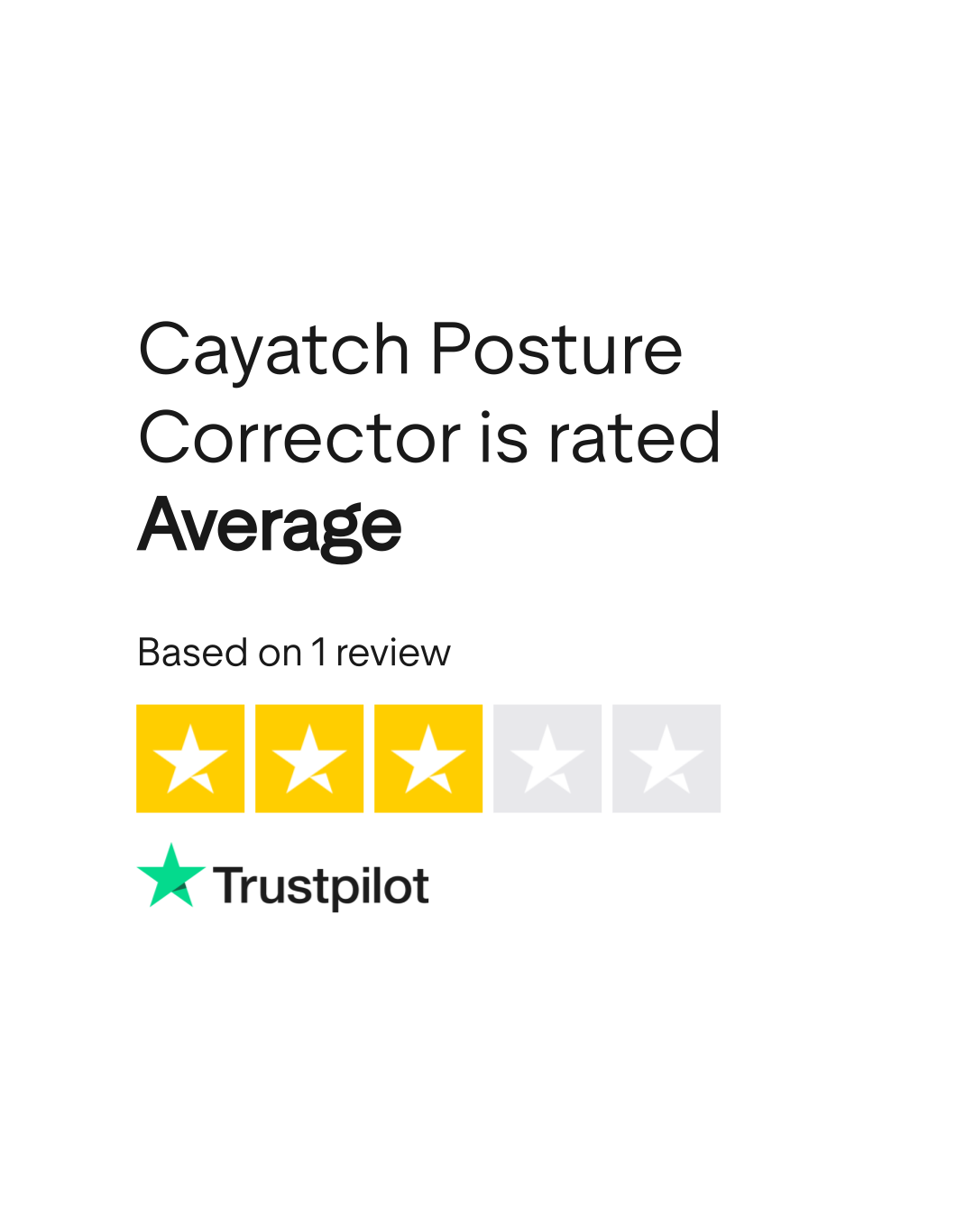 Cayatch Posture Corrector Reviews  Read Customer Service Reviews