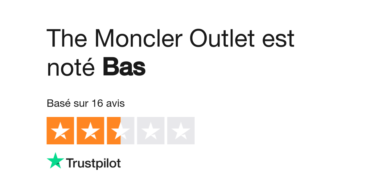 Avis de The Moncler Outlet Lisez les avis marchands de the moncler outlet