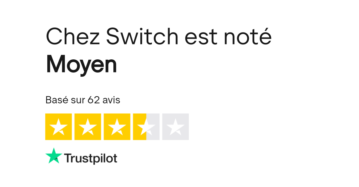 Avis de Chez Switch Lisez les avis marchands de chezswitch.fr