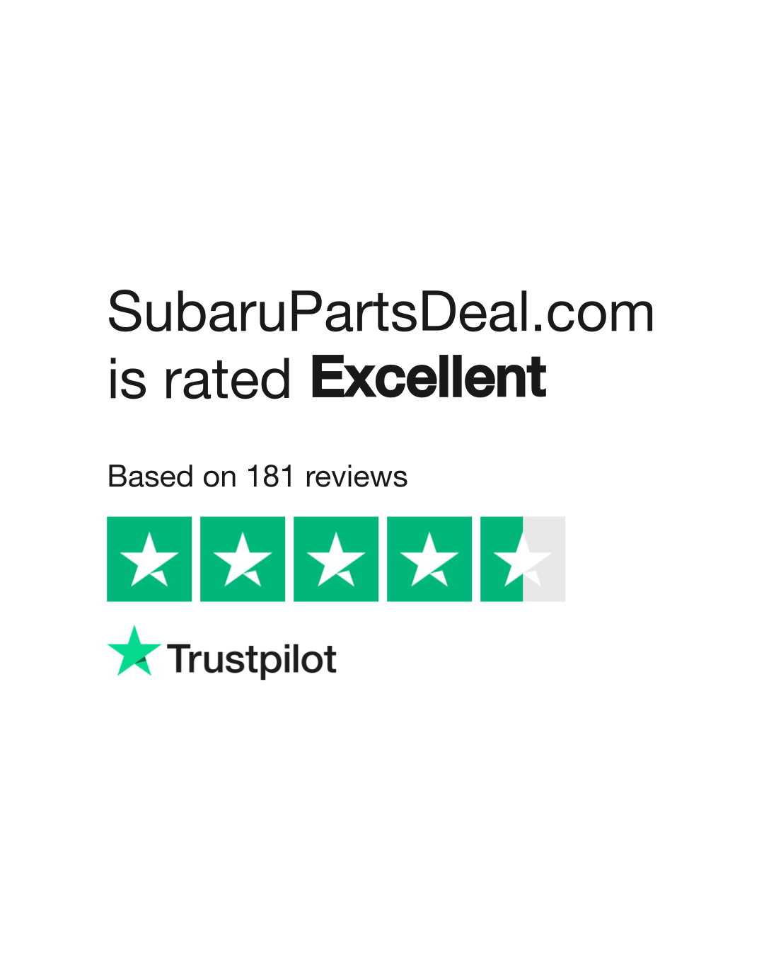 Subaru parts outlet deal