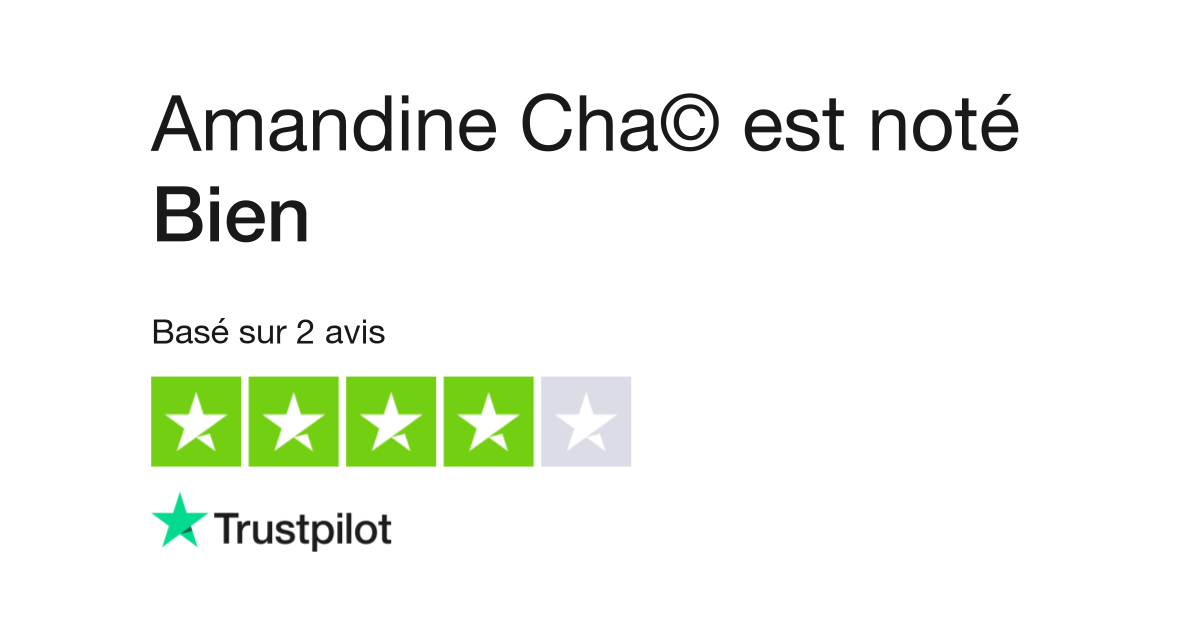 Avis de Amandine Cha Lisez les avis marchands de amandinecha