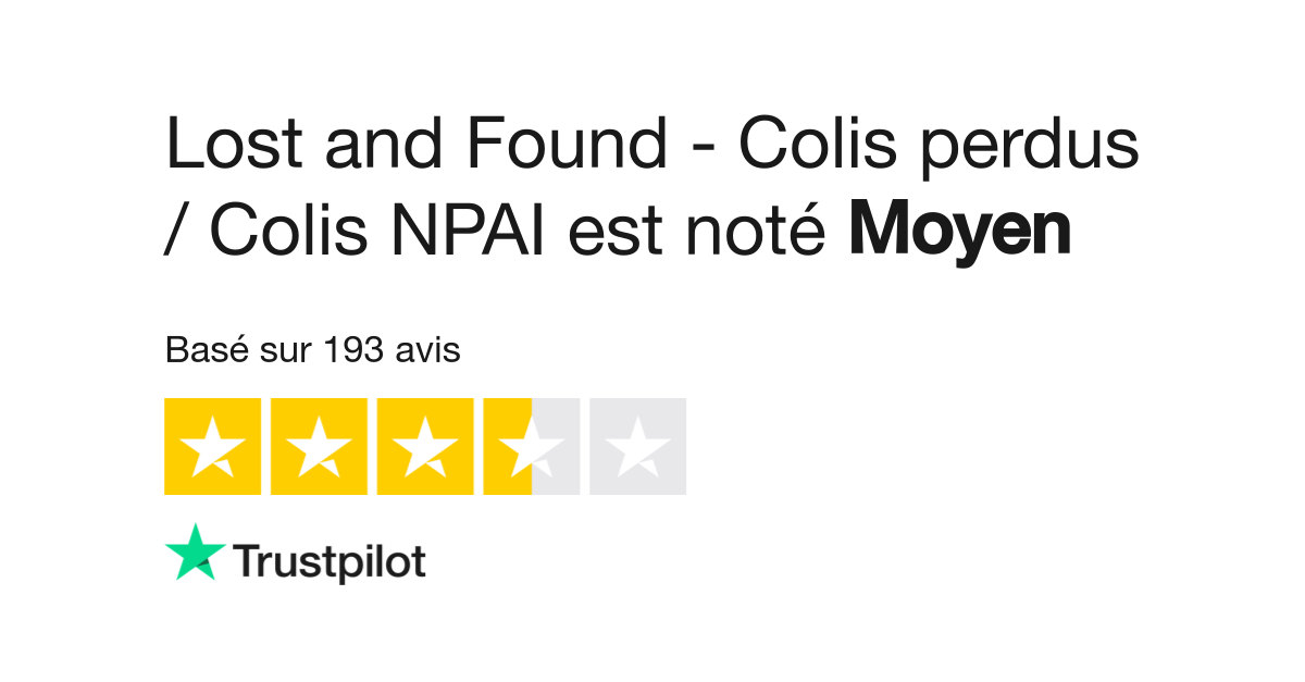 Avis de Lost and Found - Colis perdus / Colis NPAI