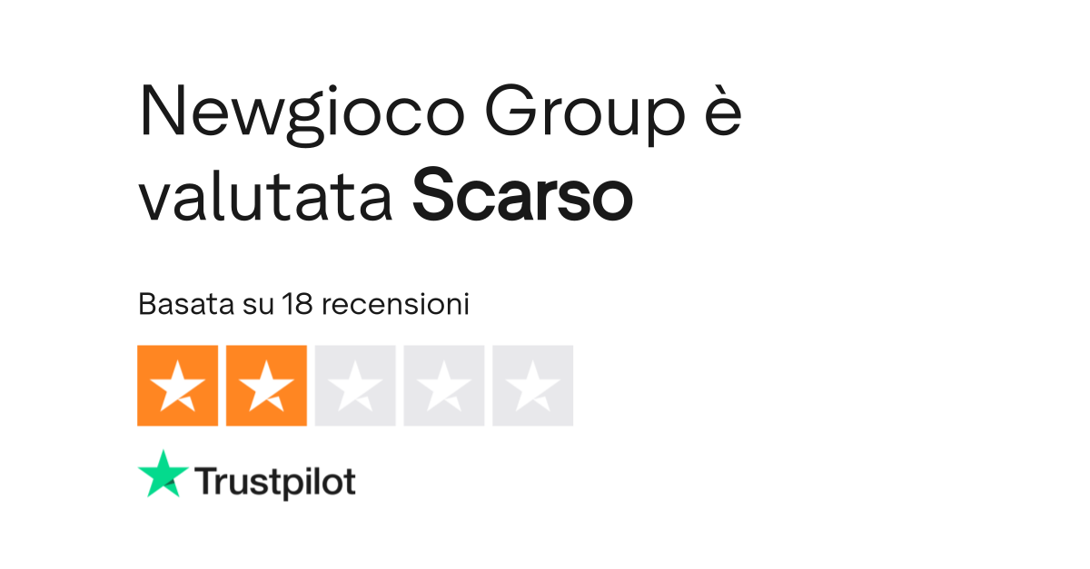 Rating Trustpilot Newgioco