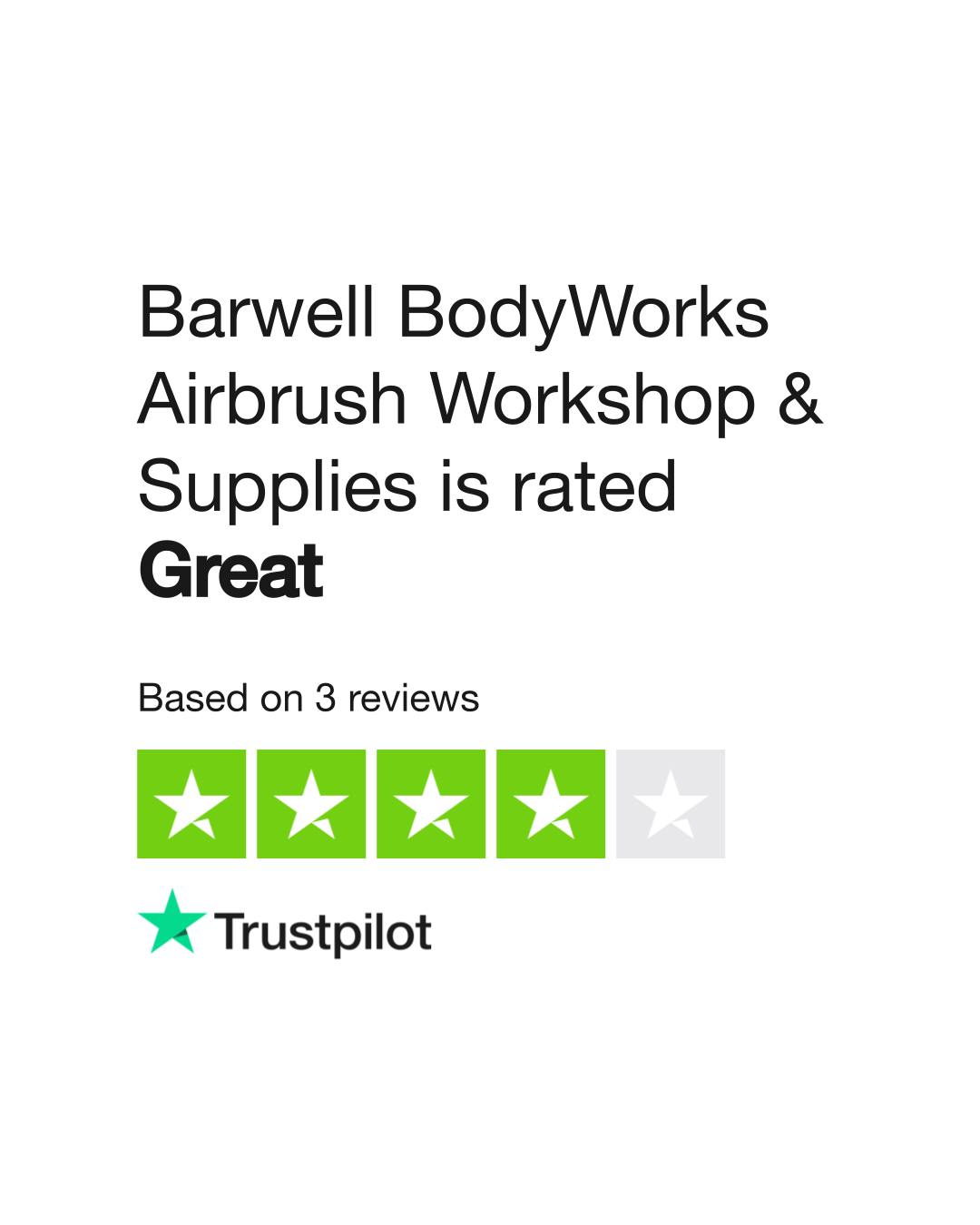 Barwell BodyWorks Airbrush & Supplies Reviews Read Customer