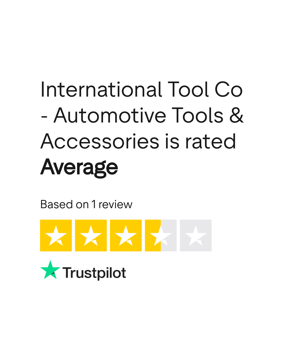 International Tool Co Automotive Tools & Accessories Reviews Read