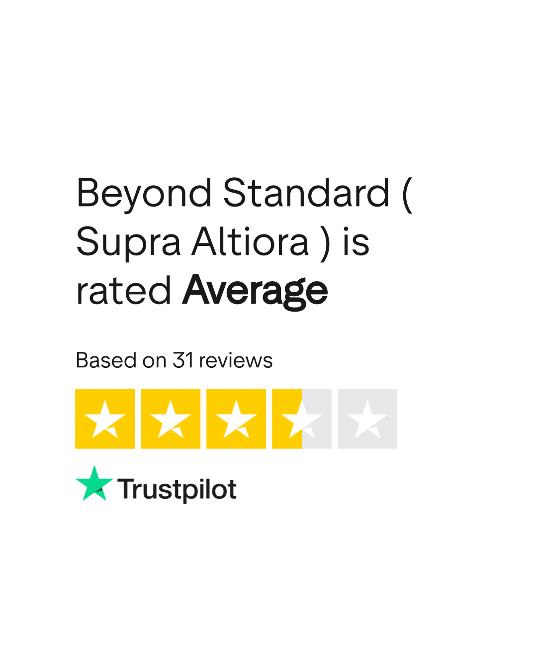 Beyond Standard ( Supra Altiora ) Reviews | Read Customer Service Reviews  of beyondstandard.org