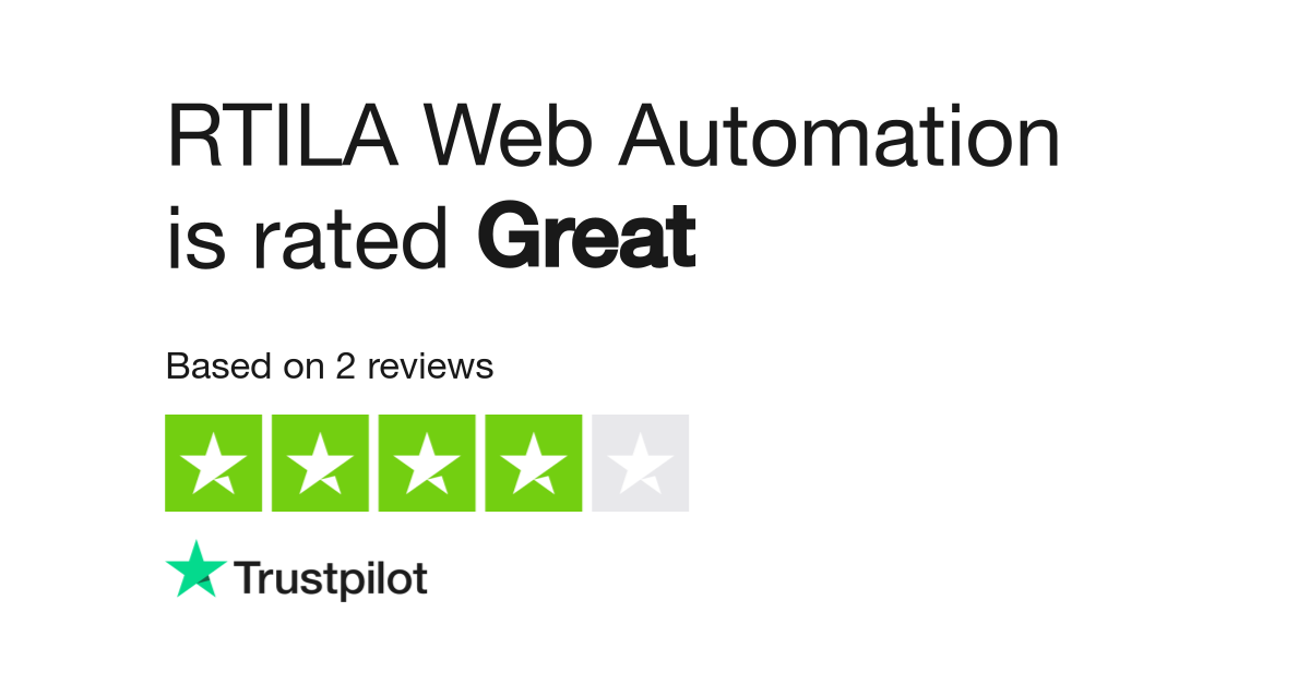 Rtila Web Automation Reviews - Trustpilot: User Insights & Ratings