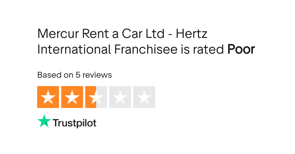 Mercur Rent a Car Ltd Hertz International Franchisee Reviews Read