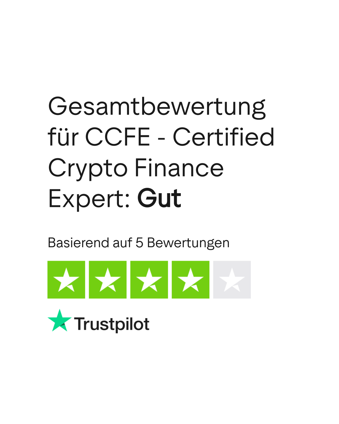Bewertungen zu CCFE - Certified Crypto Finance Expert | Lesen Sie  Kundenbewertungen zu ccfe.ch