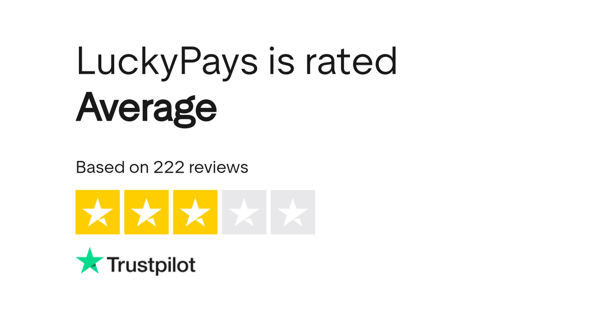 Lucky Pays TrustPilot Rating