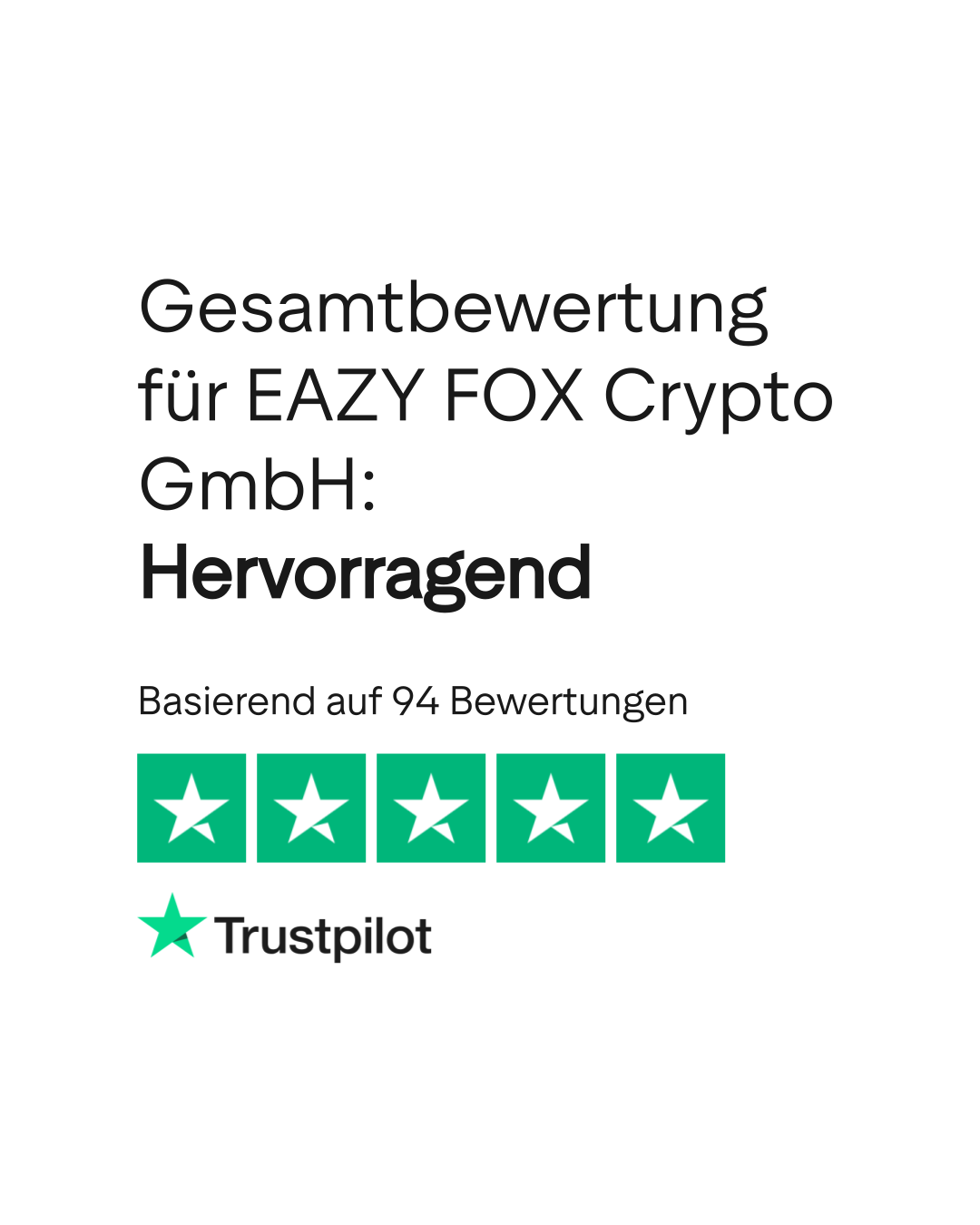 Bewertungen zu EAZY FOX Crypto GmbH | Lesen Sie Kundenbewertungen zu eazy- fox.io