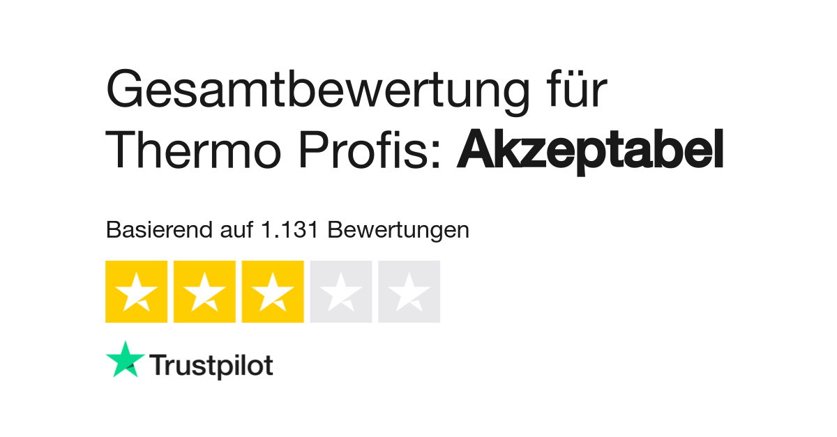 Bewertungen zu Thermo Profis Lesen Sie Kundenbewertungen zu thermo