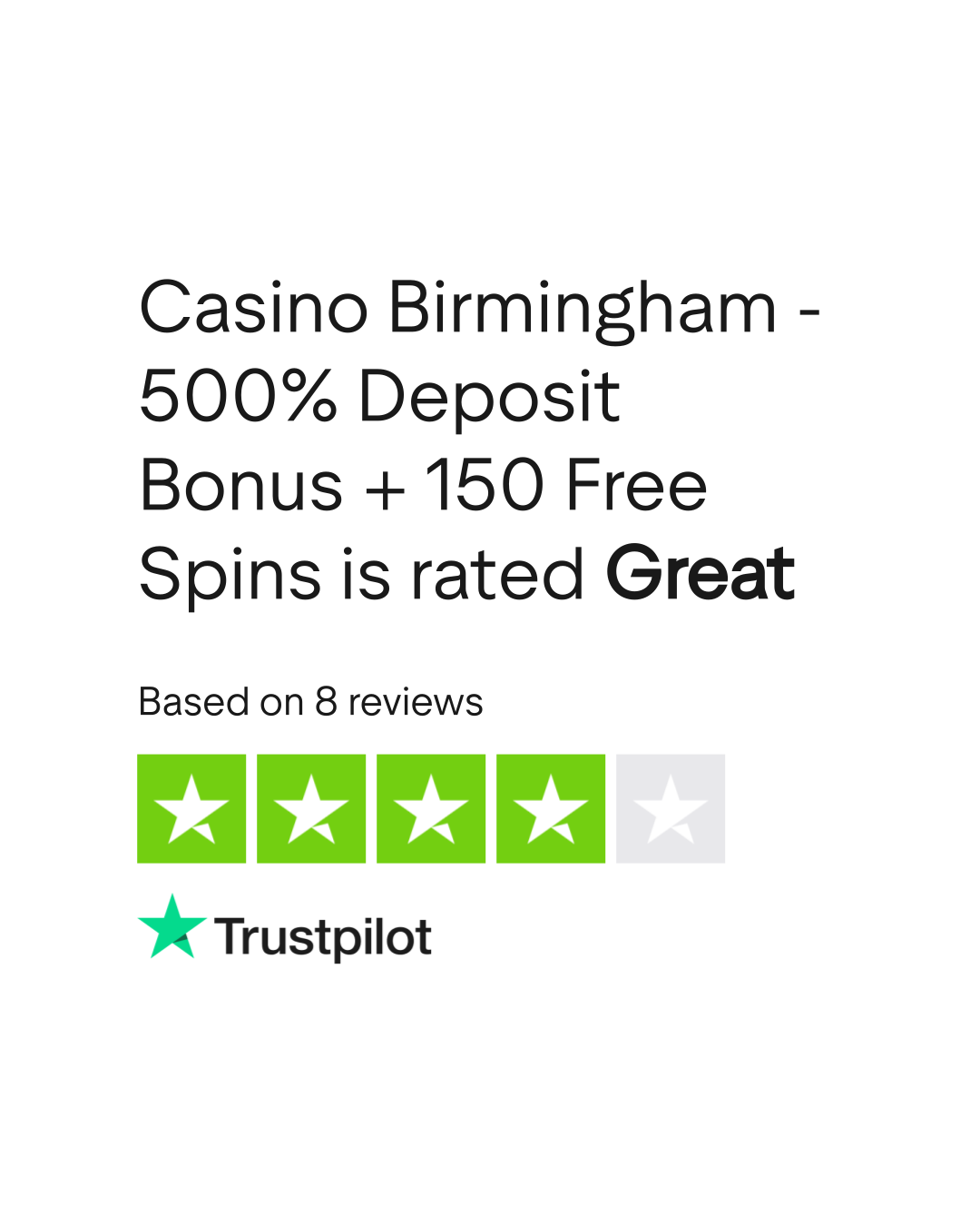 Casino Birmingham - 500% Deposit Bonus + 150 Free Spins Reviews | Read  Customer Service Reviews of casinobirmingham.uk