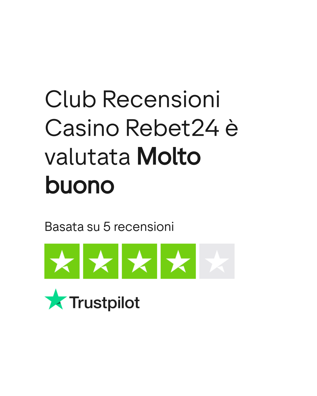 Rebet24 Trustpilot Rating