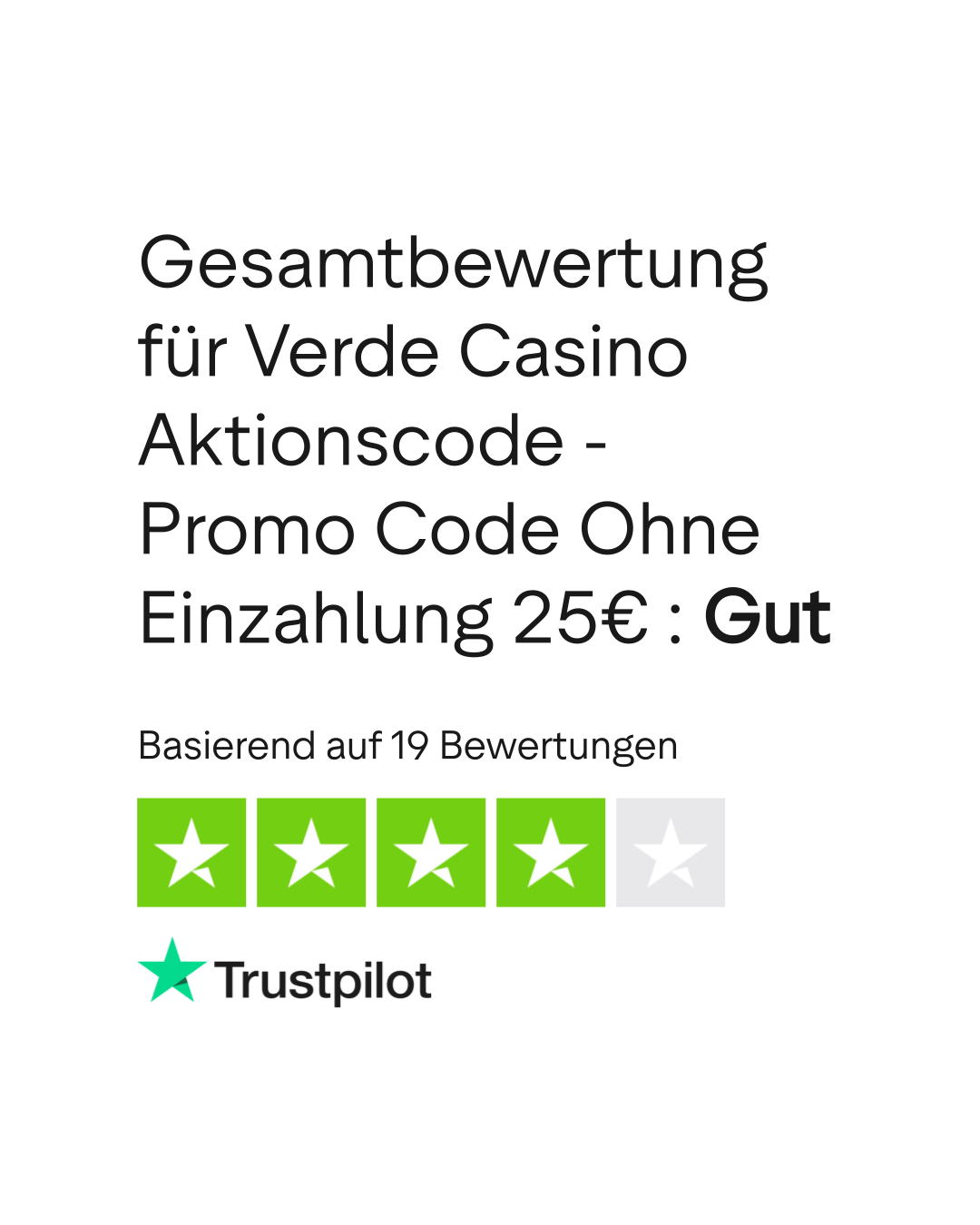 Verde Casino Trust Pilot Rating