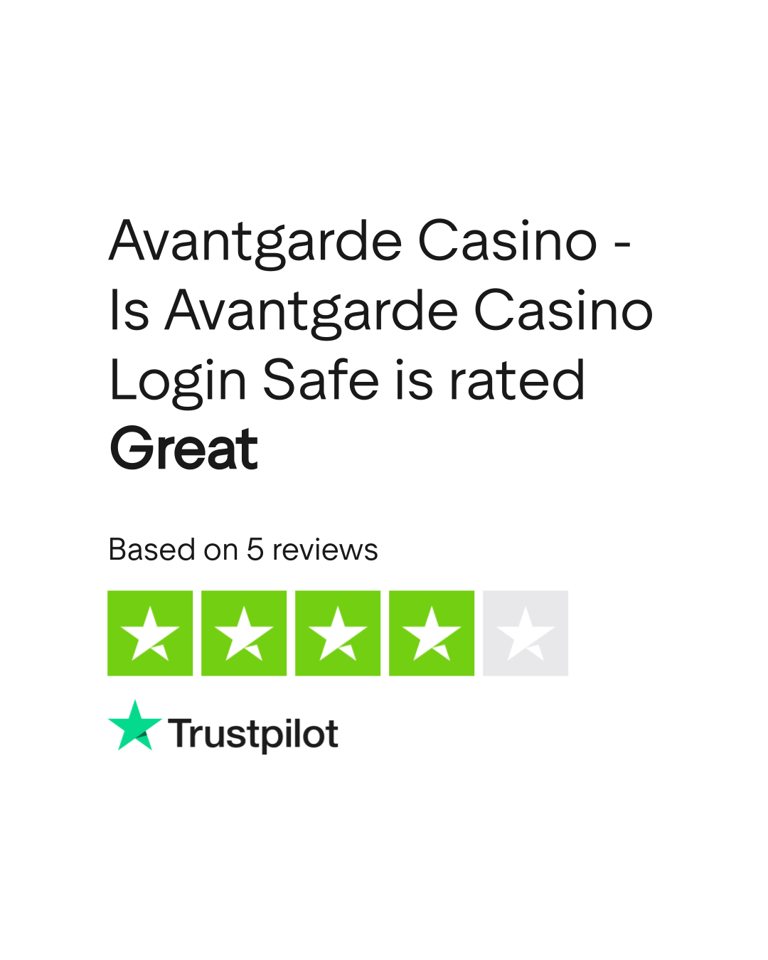 Avantgarde Casino Trust Score
