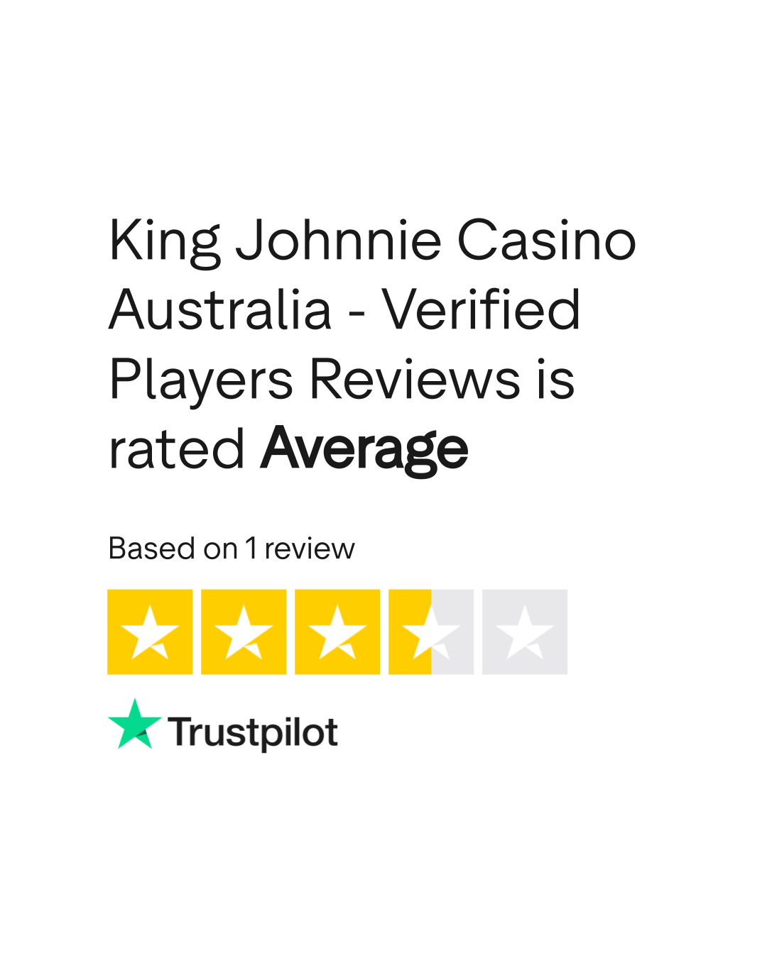 King Johnnie Trustpilot Rating