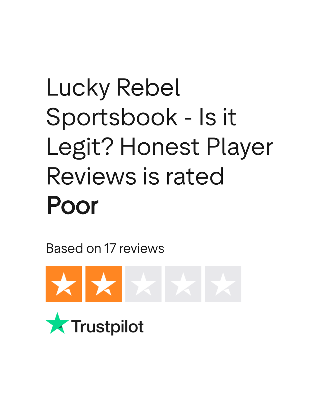 Lucky Rebel Sportsbook - Is it Legit? Honest Player Reviews Reviews | Read  Customer Service Reviews of luckyrebelsportsbook.net