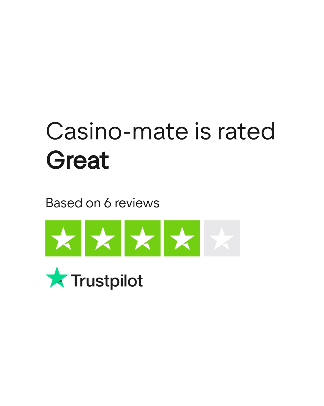 Casinomate Trustpilot Rating Display