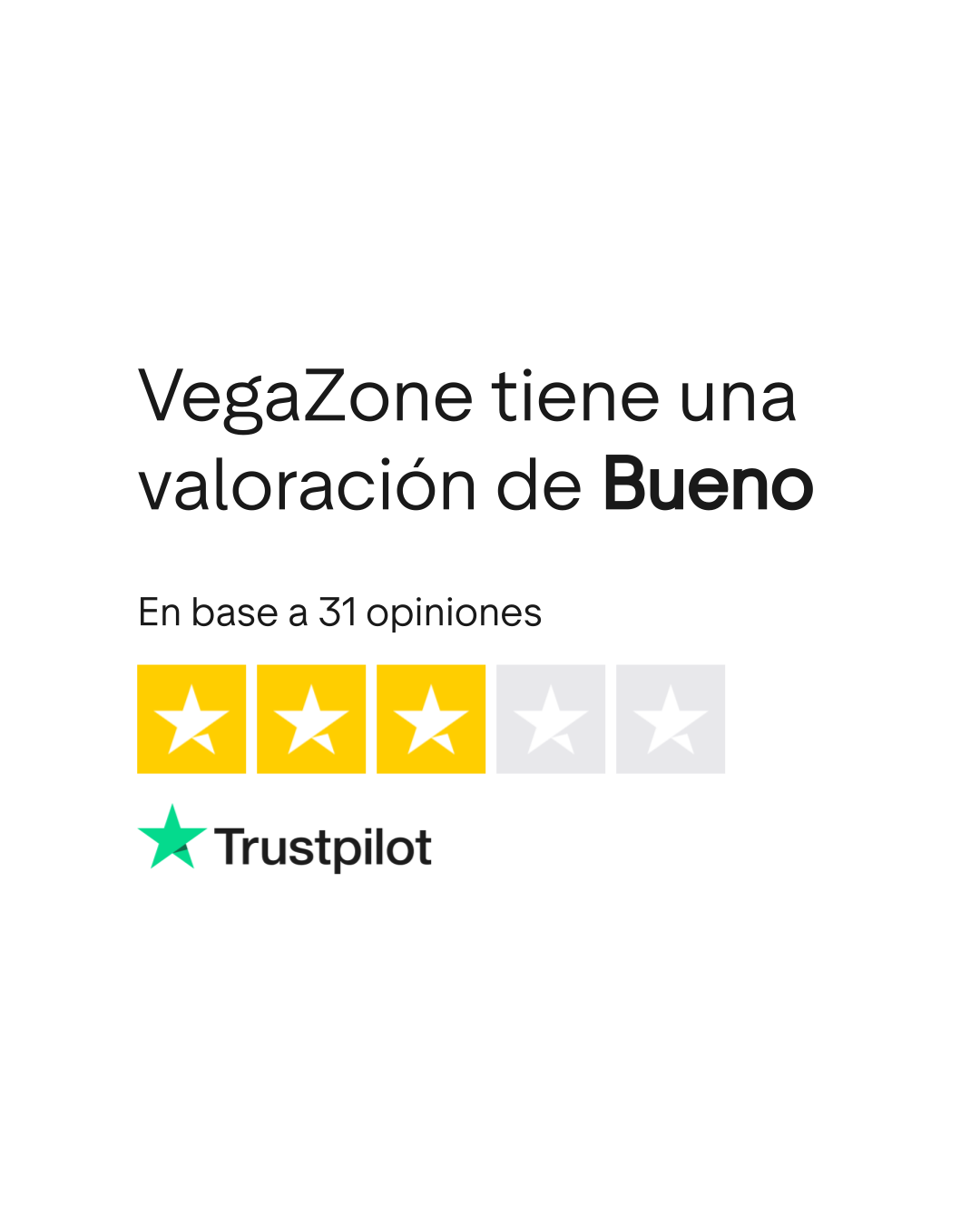 Vegazone Trustpilot Rating