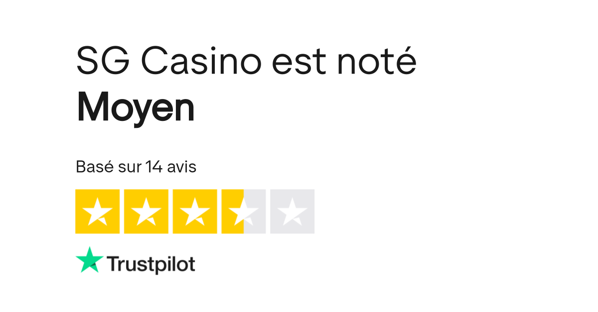 Note Trustpilot de Sg Casino