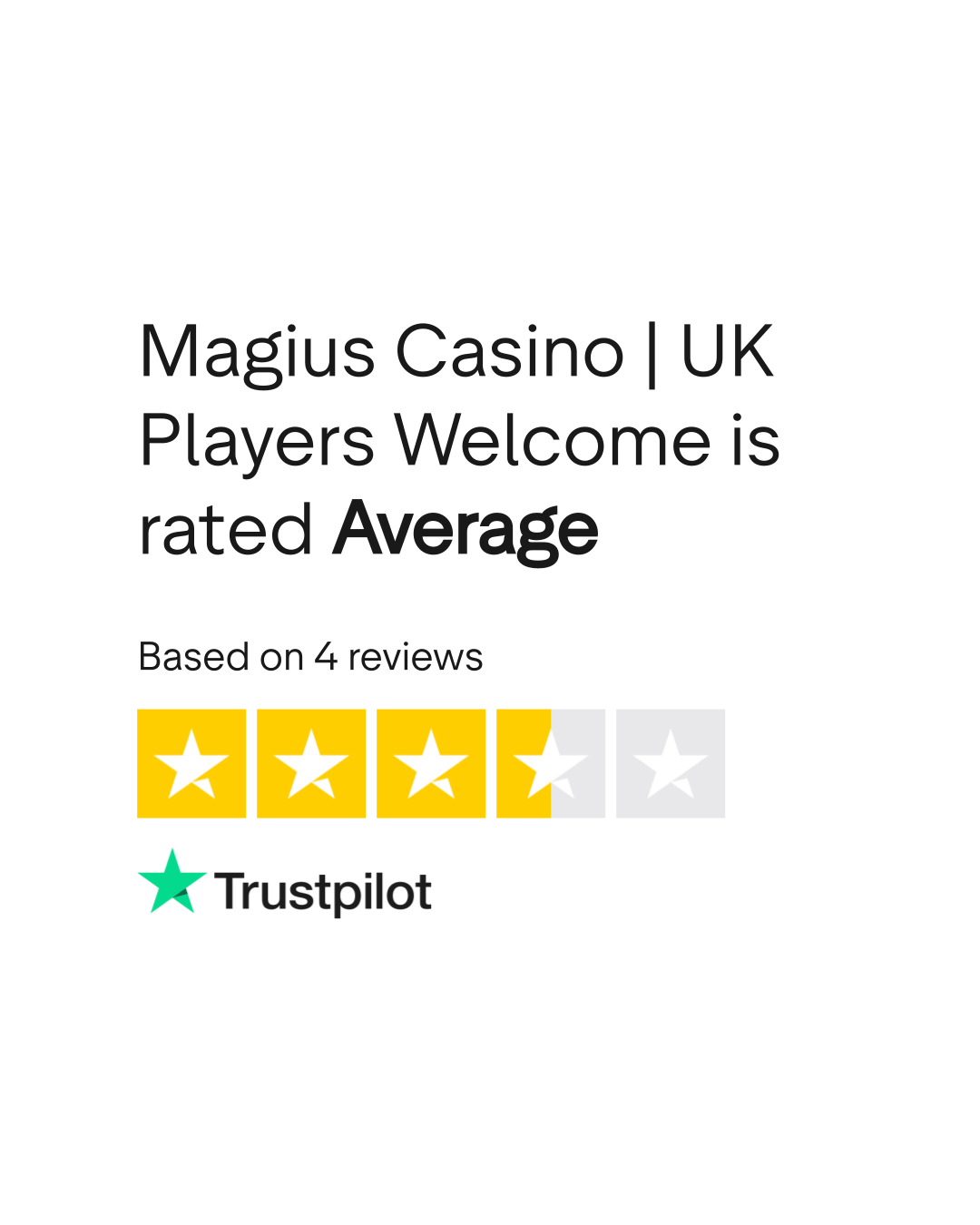 Avis Trustpilot Magius Casino