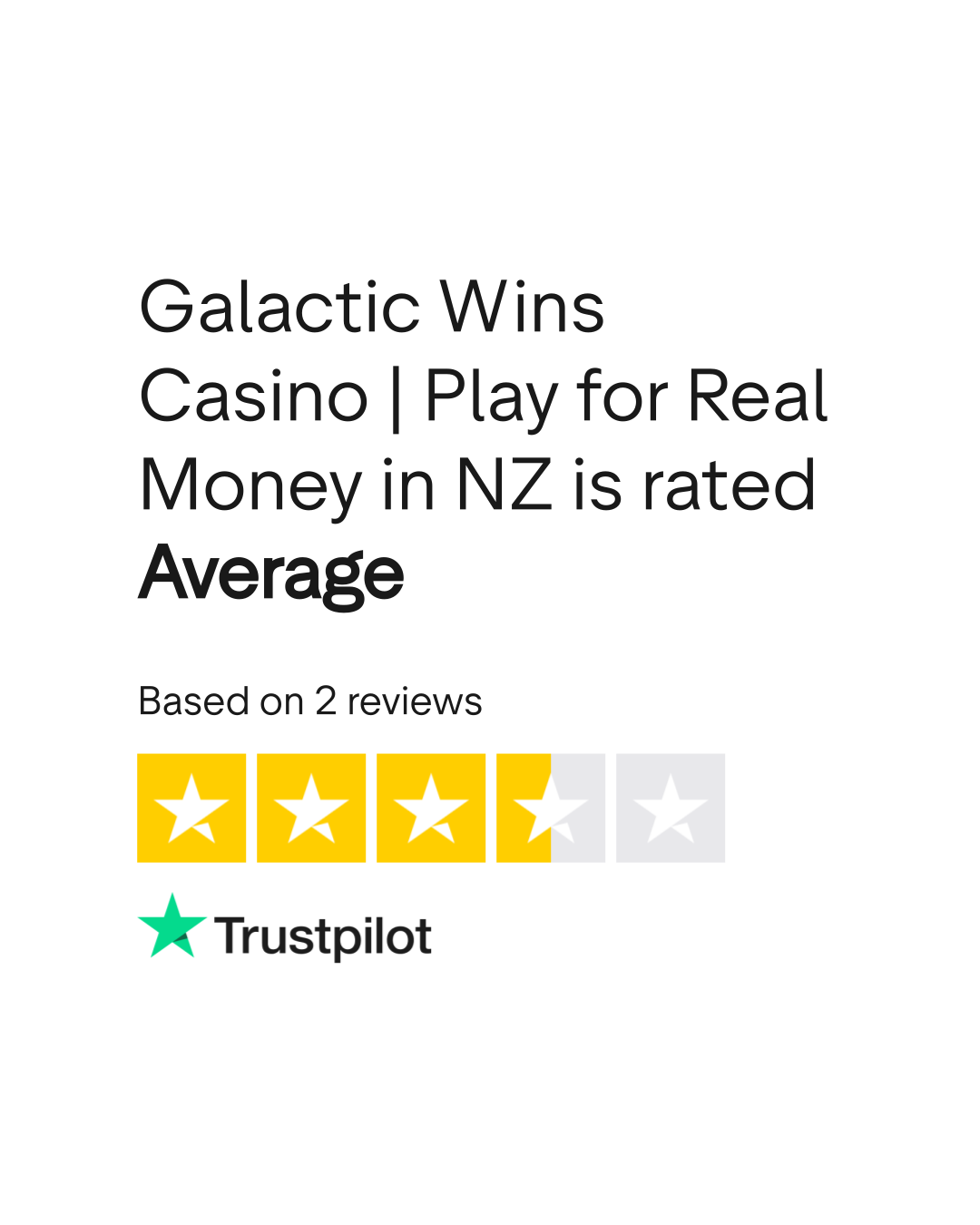 Galactic Wins Trustpilot Rating