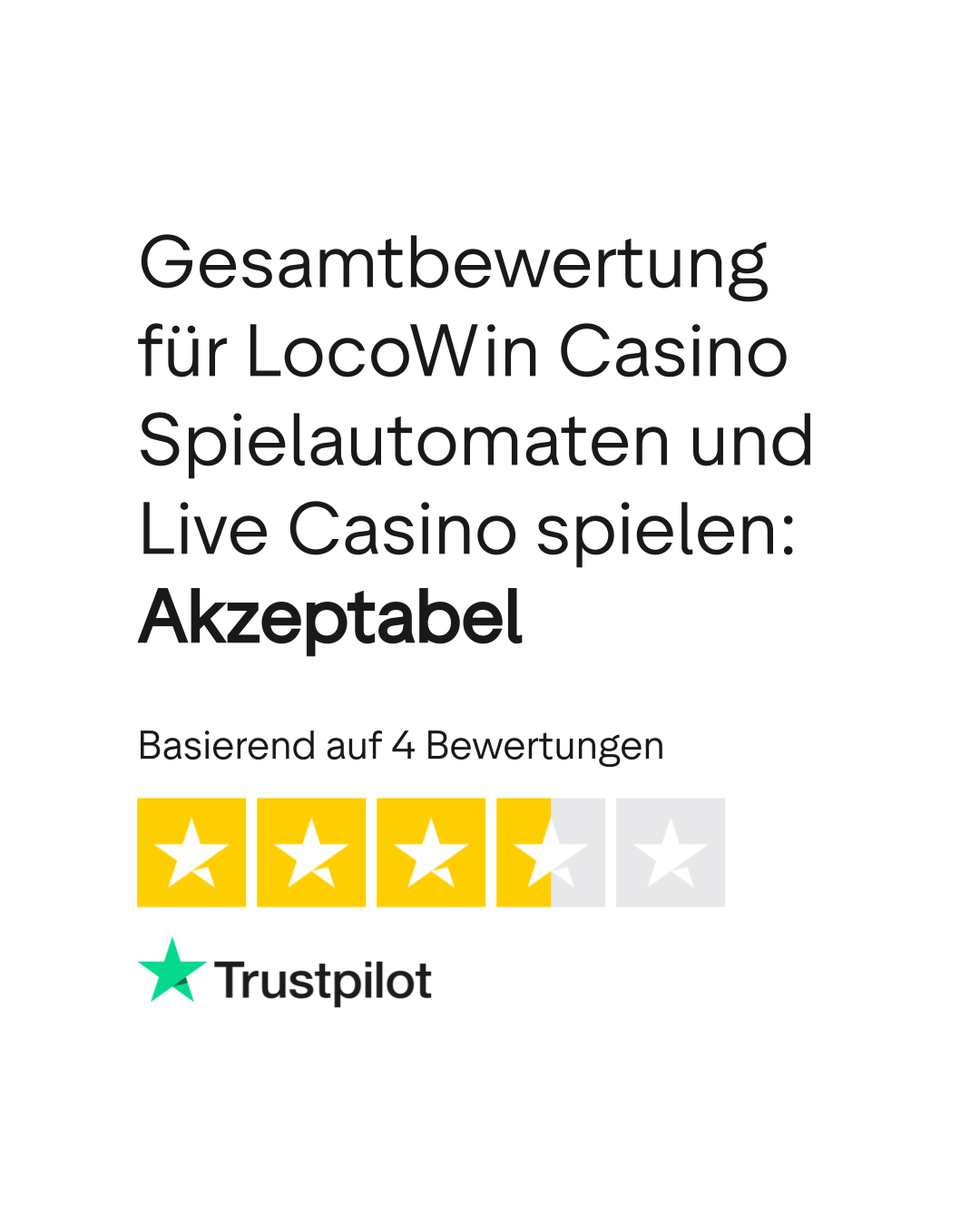 Locowin Trustpilot Bewertung