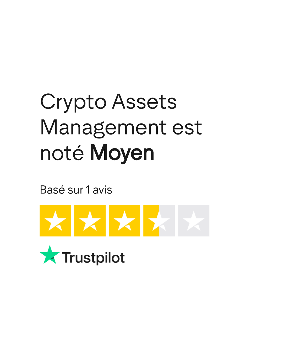Avis de Crypto Assets Management | Lisez les avis marchands de crypto -assets-management.com
