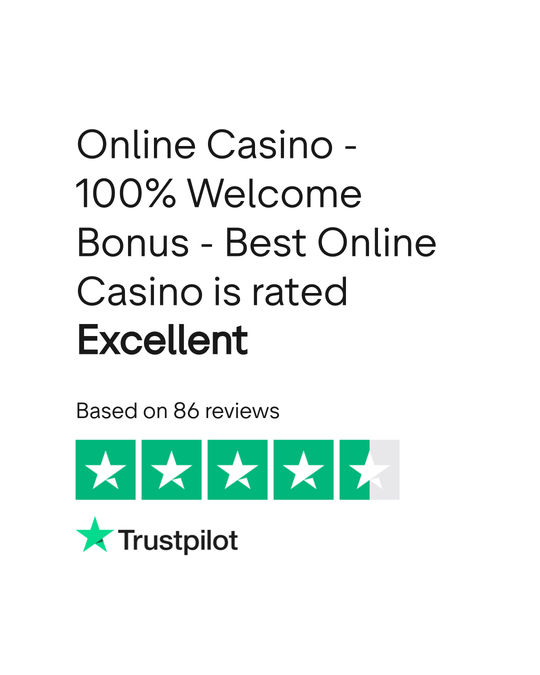 Trustpilot Bewertungszusammenfassung für Dendera Casino