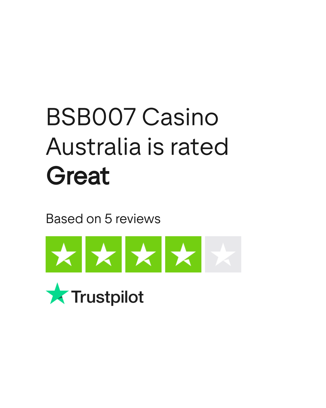 Trustpilot Rating for Bsb007 Casino