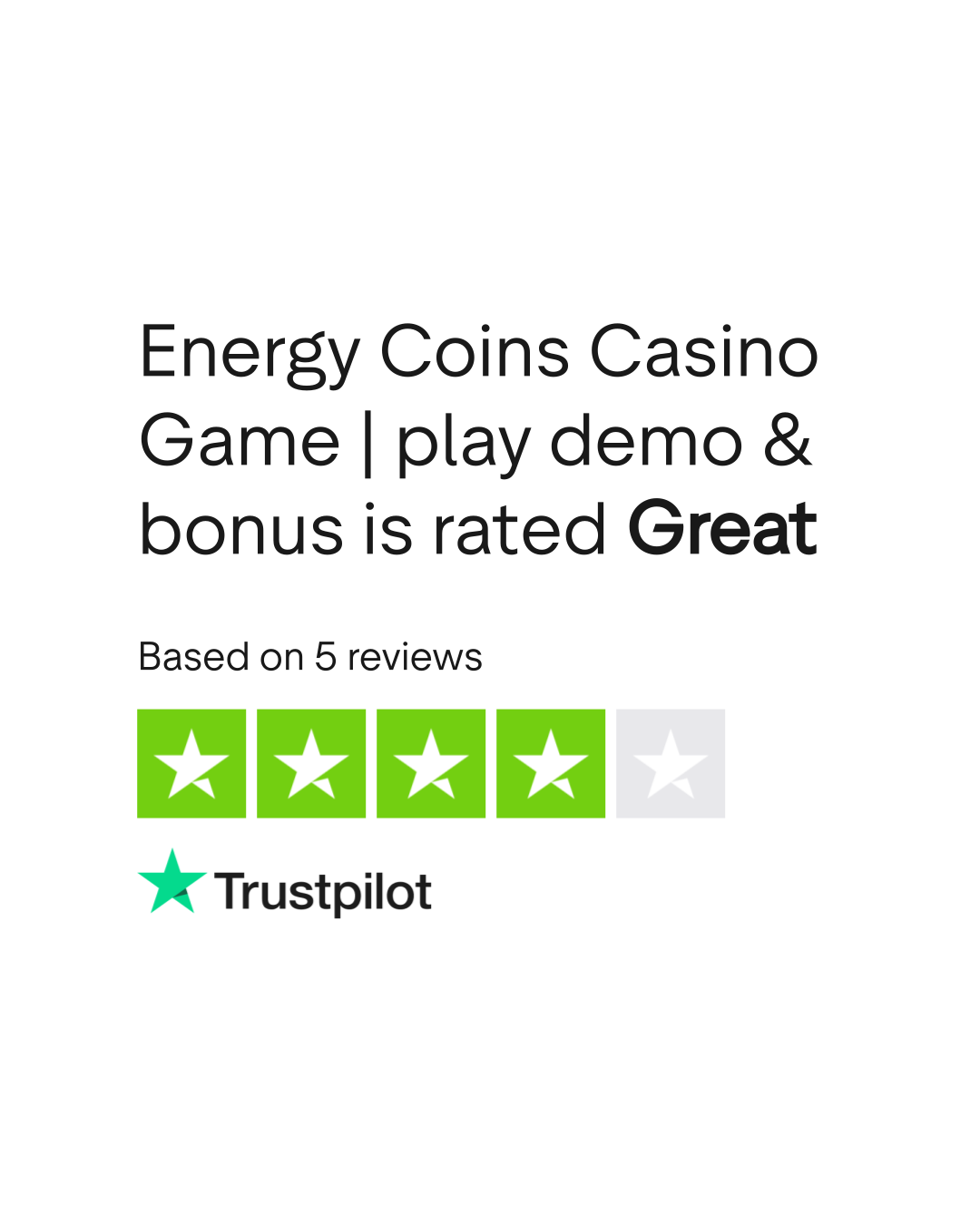 Energy Casino Trustpilot Rating
