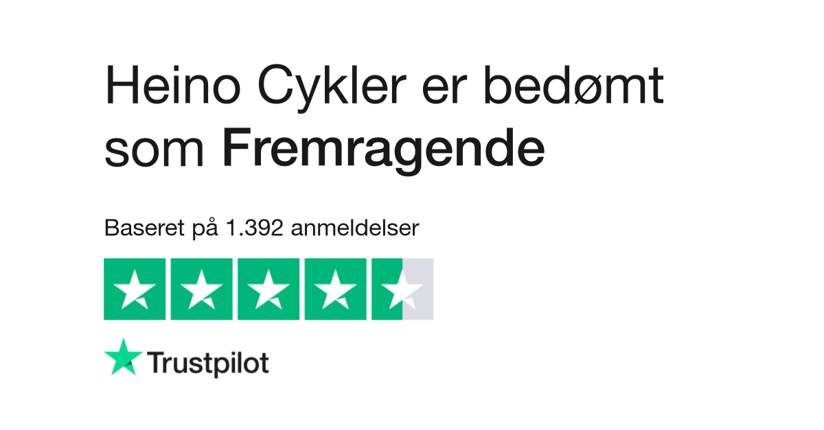 Anmeldelser af Heino Cykler | Læs kundernes anmeldelser af www.heino-cykler.dk | 15 af