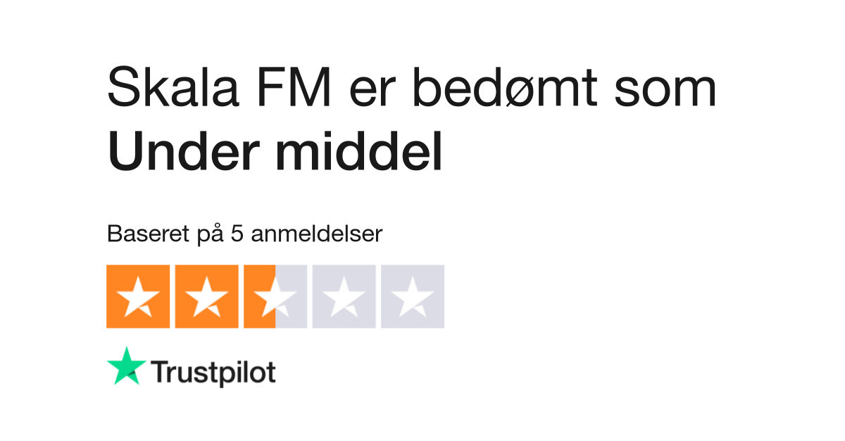 Anmeldelser af Skala FM kundernes anmeldelser af www.skala.fm