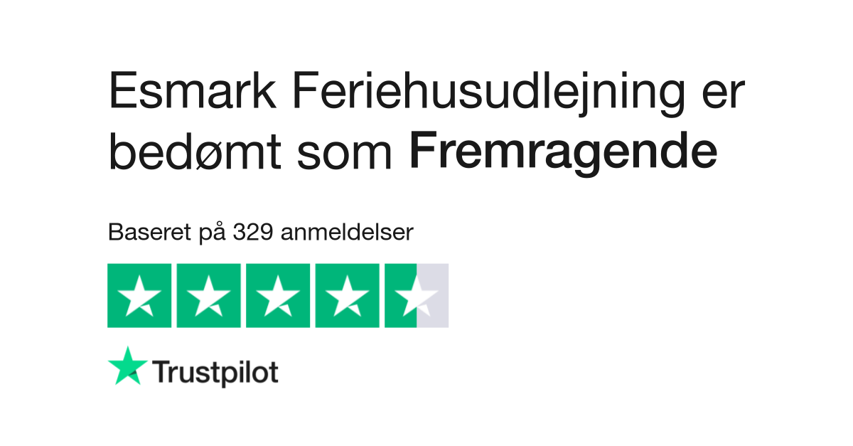Anmeldelser af Esmark Feriehusudlejning | kundernes anmeldelser af esmark.dk