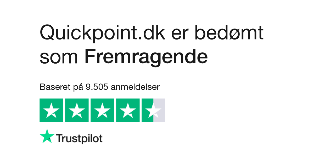 Anmeldelser Quickpoint.dk | Læs anmeldelser af quickpoint.dk | af 293